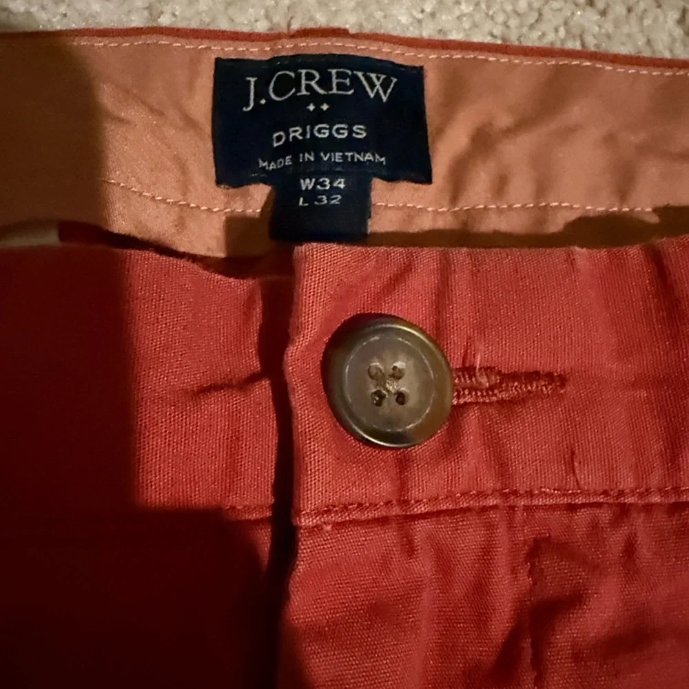 J. Crew Driggs Men's Chinos in Vibrant Red